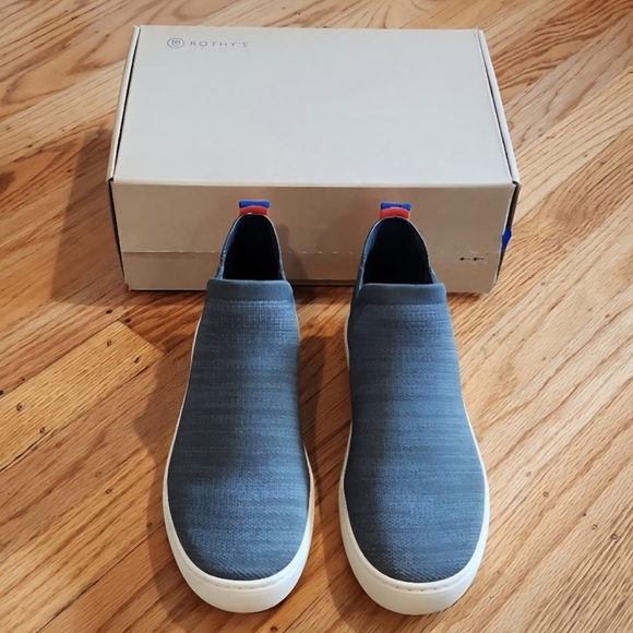 Rothy's The Chelsea Sneaker Slip On Boots Size 6.5 in Fog Melange - Picture 11 of 12